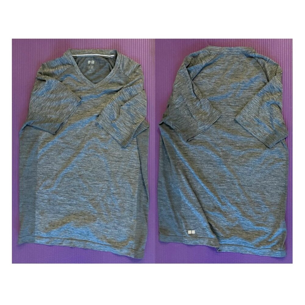Lightly Used Uniqlo V Neck Training Short Sleeve Tee